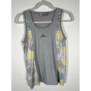 Adidas x Stella McCartney Barricade gray floral mesh tank running M lightweight